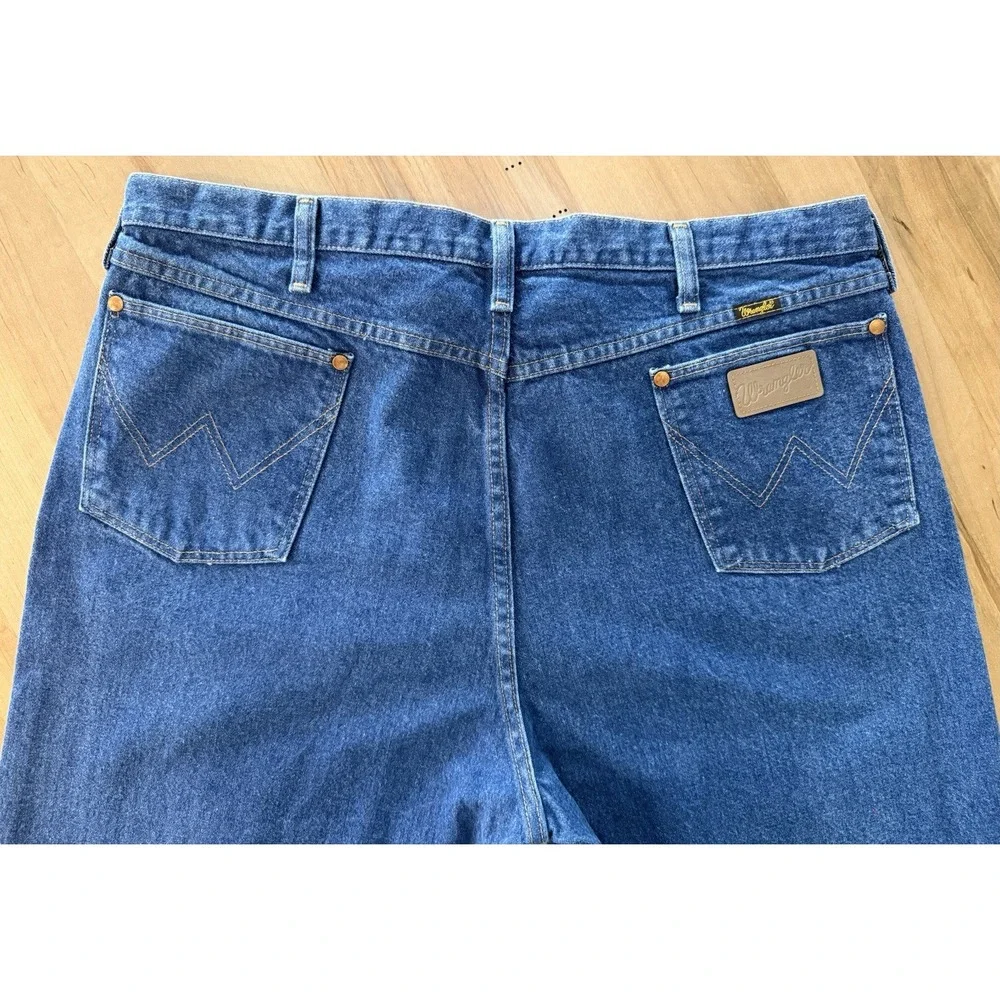 Vintage Wrangler 31 MWZ Blue Jeans Mens 42x30 Straight Leg Country Western Denim
